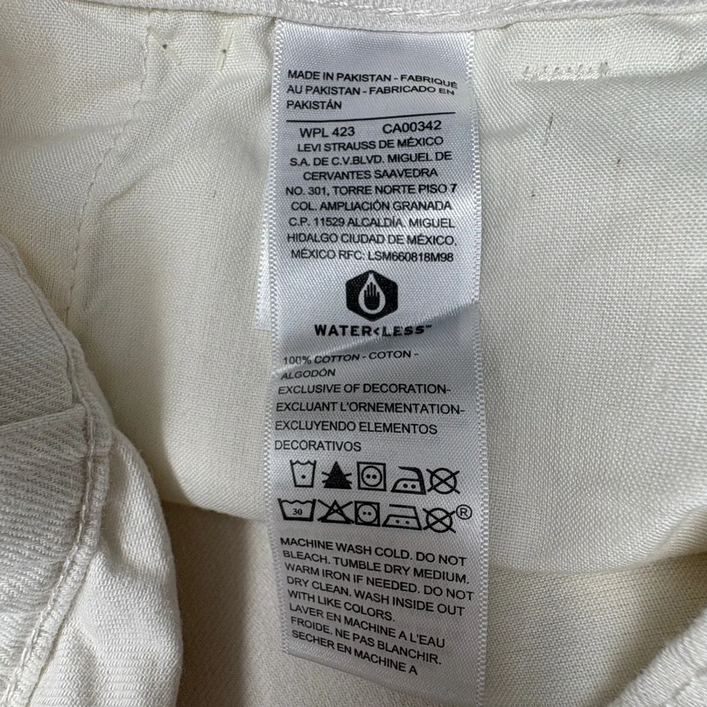 Denizen from Levis Womens Loose A-Line Shorts White High Rise Cotton 10 W30 NWT